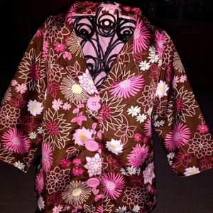 ADORABLE! Vintage Floral Toddler Collared Jacket, 12mos